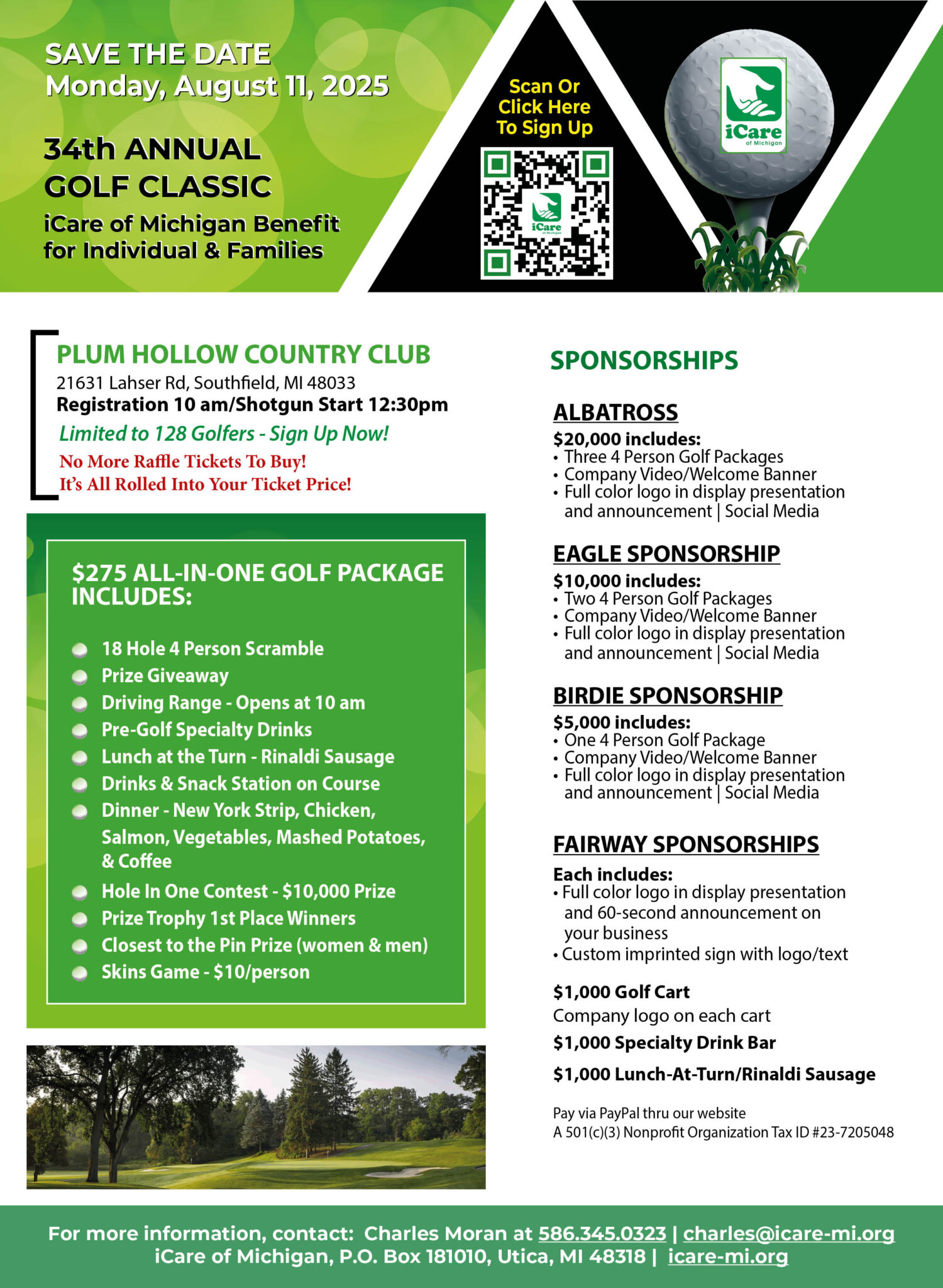icare golf outing flyer